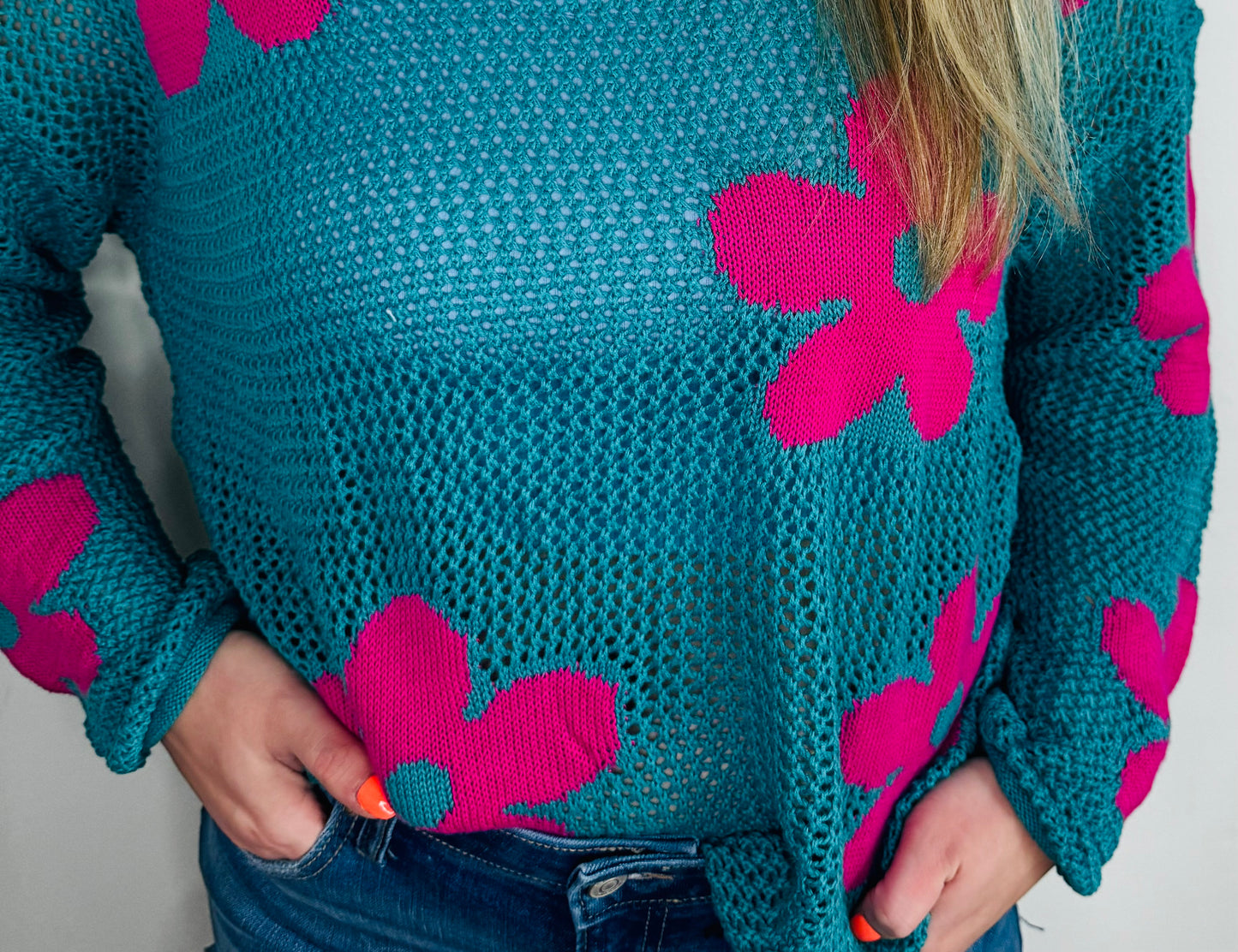 Large Flower Sweater